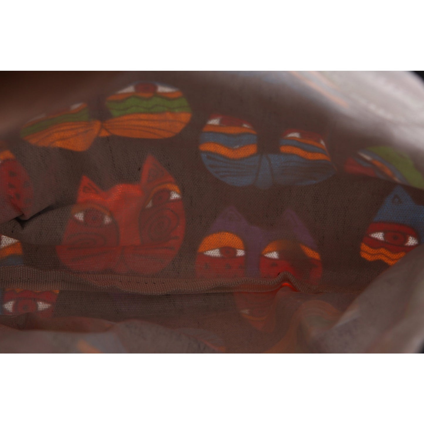 Deadstock 1980s Novelty Rainbow Multi-Colored Cat Print Top Handle Crossbody Shoulder Strap Purse by Laurel Burch
