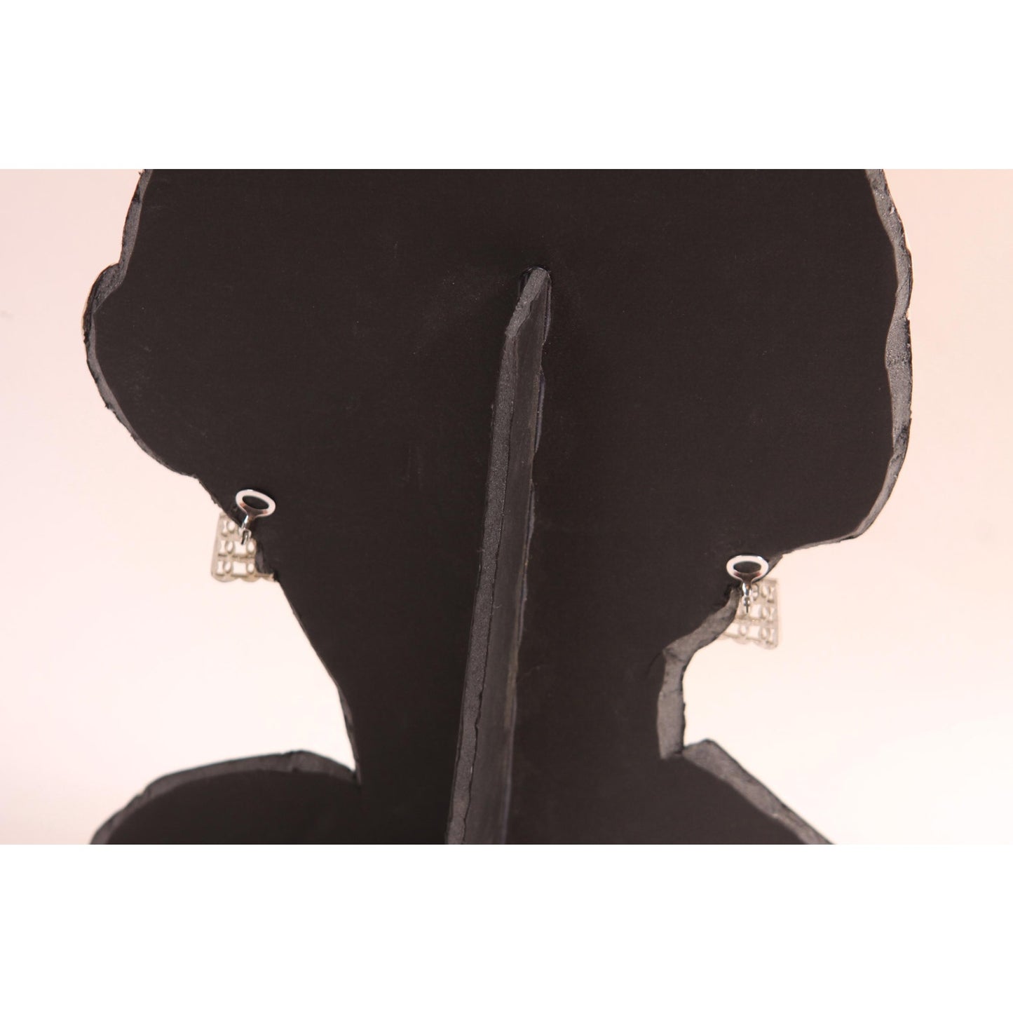 1960s Silver Tone Metal Abstract Loop Clip On Earrings