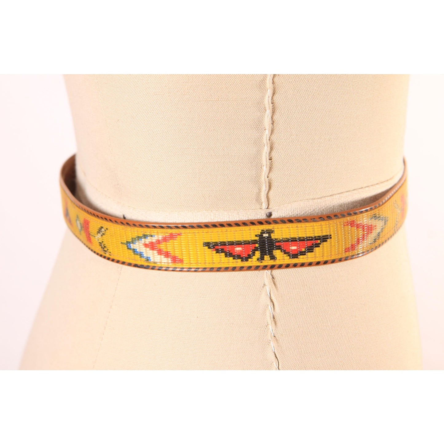 1950s Novelty Plastic Native American Western Novelty Design Belt