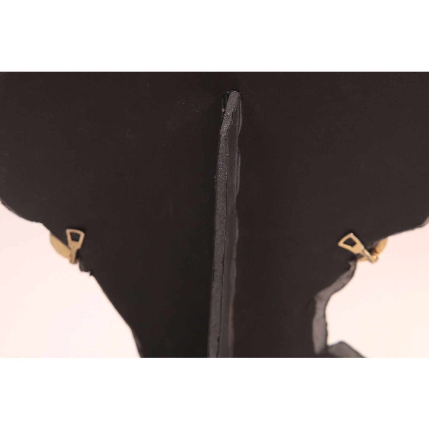 1970s Metal Brass Tone Circle Abstract Clip On Earrings