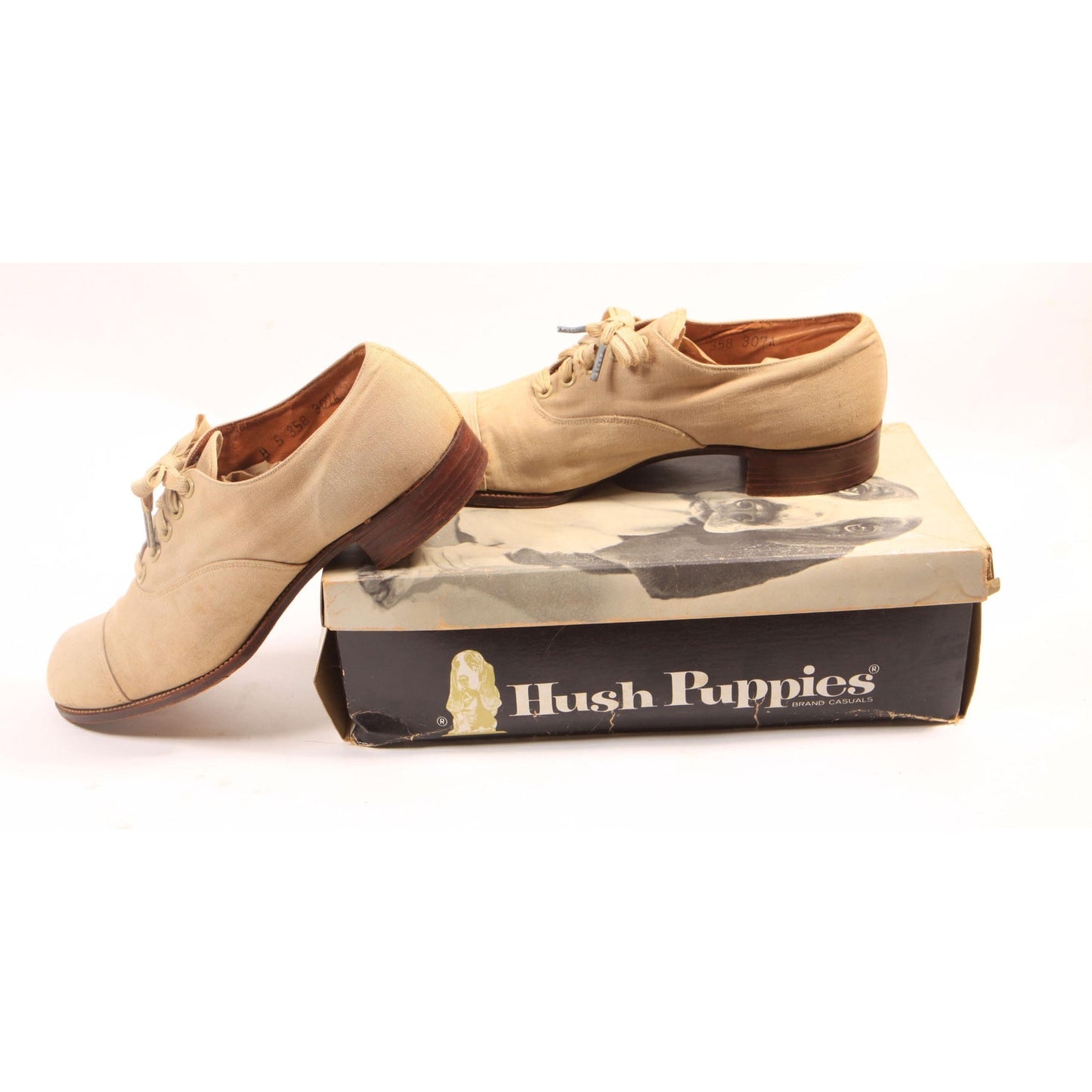 Antique 1920s Tan Fabric Nubuck Dress Oxford Mens Shoes