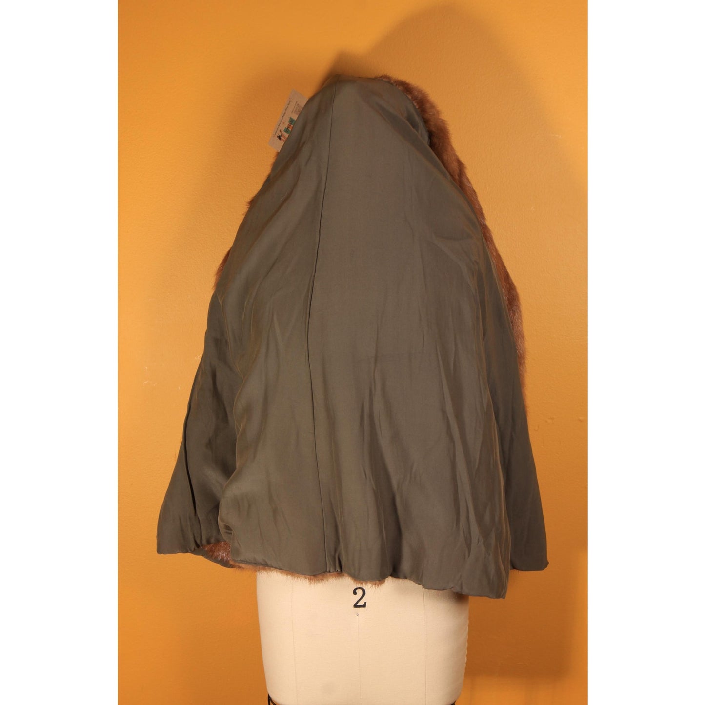 1940s Brown Mink Fur Coat Cape