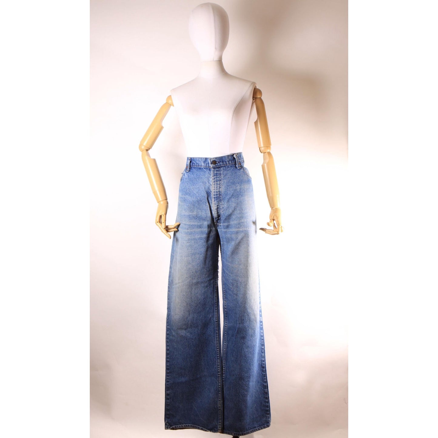 1970s 1980s Blue Denim Orange Tab Mens 517 Jeans by Levi's - 42x32