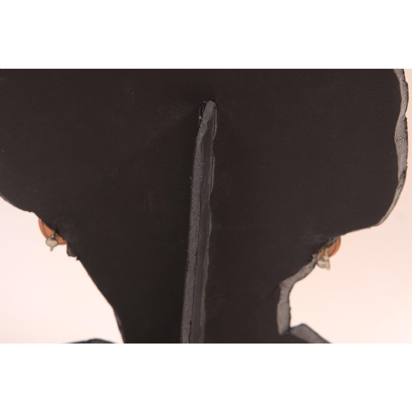 1950s Copper Metal Native American Foot Print Screw Back Earrings
