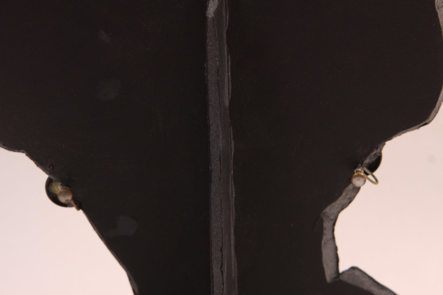 1950s 1960s Black Plastic Faceted Screw Back Earrings