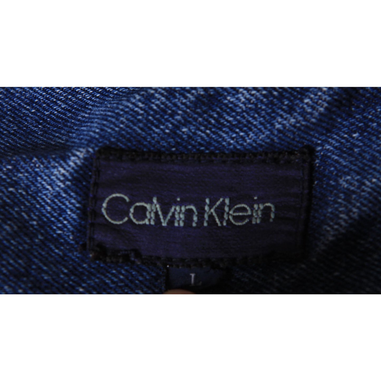 1990s Blue Denim Sleeveless Button Down Mens Vest by Calvin Klein -L