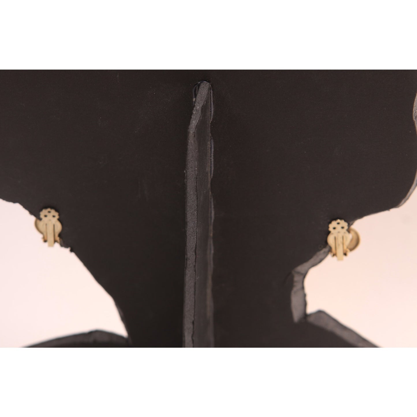 1960s Silver and Brass Tone Novelty Leaf Clip On Earrings