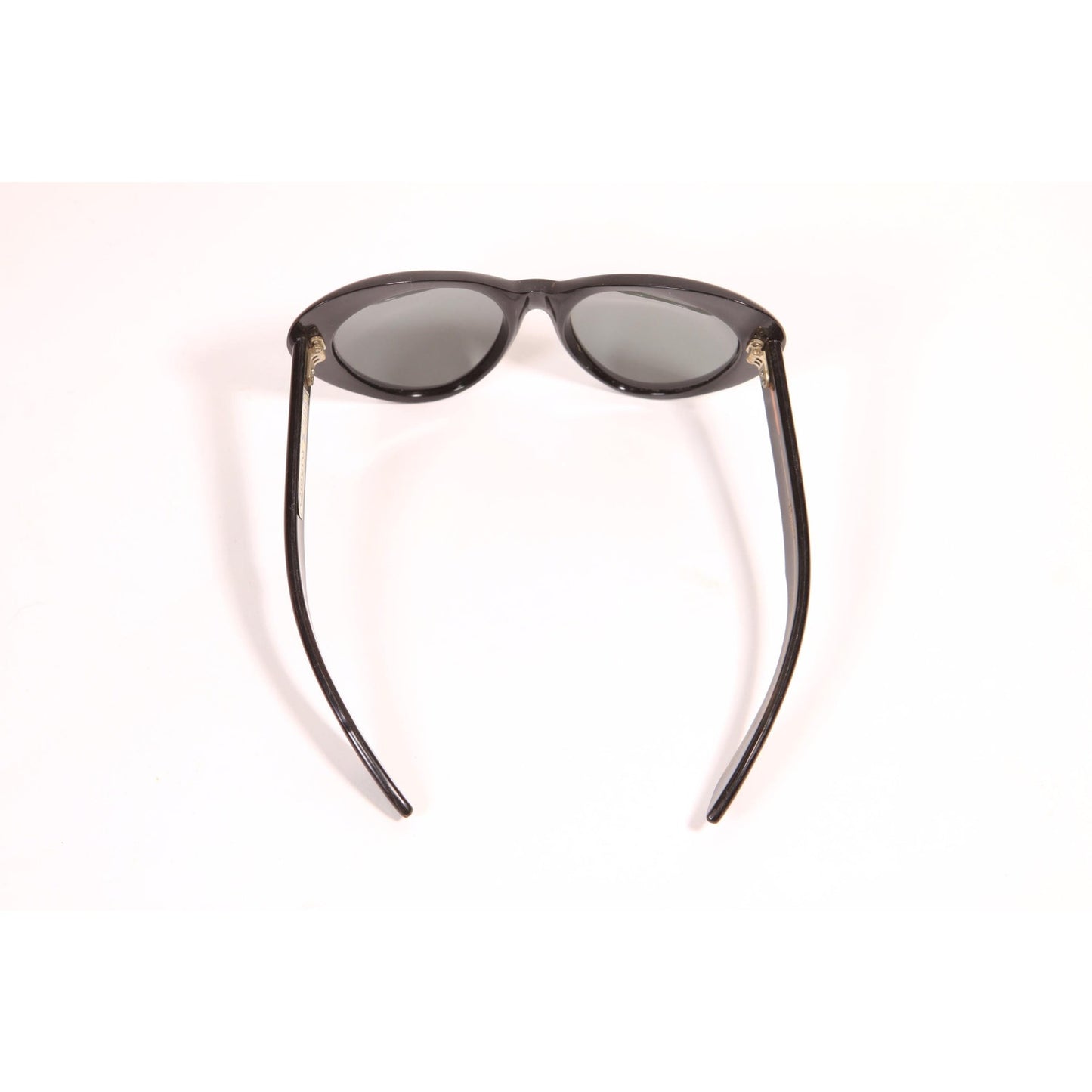 1950s 1960s Black Oversized Bug Eye Butterfly Cat Eye Frames Sunglasses by Omura France