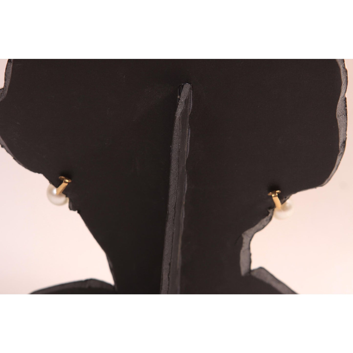1960s Gold Tone Metal and Silver Tone Orb Circle Faux Pearl Gold Dangle Clip On Earrings