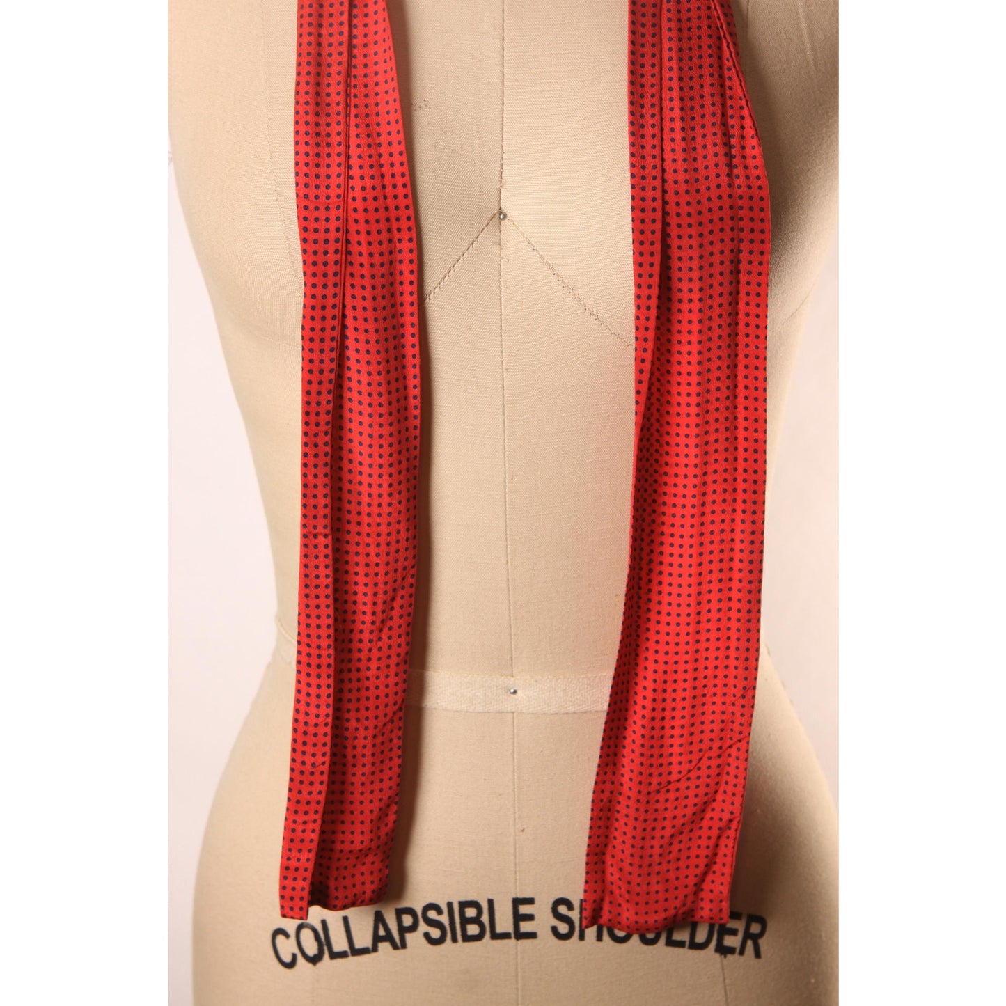 1950s Red and Blue Polka Dot Necktie Tie Bowtie by Vicky Davis