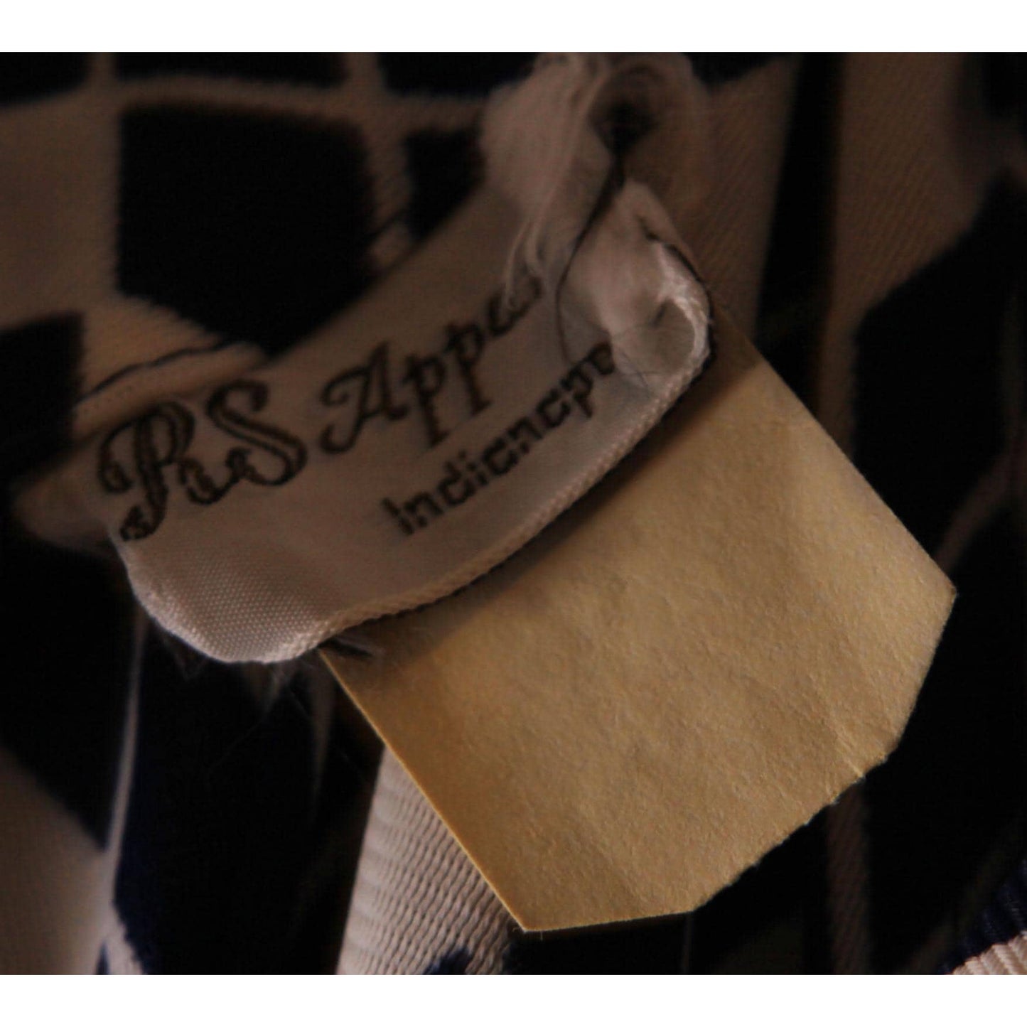 1960s Blue and White Harlequin Print Short Sleeve Belted Dress by RS Apparel -L