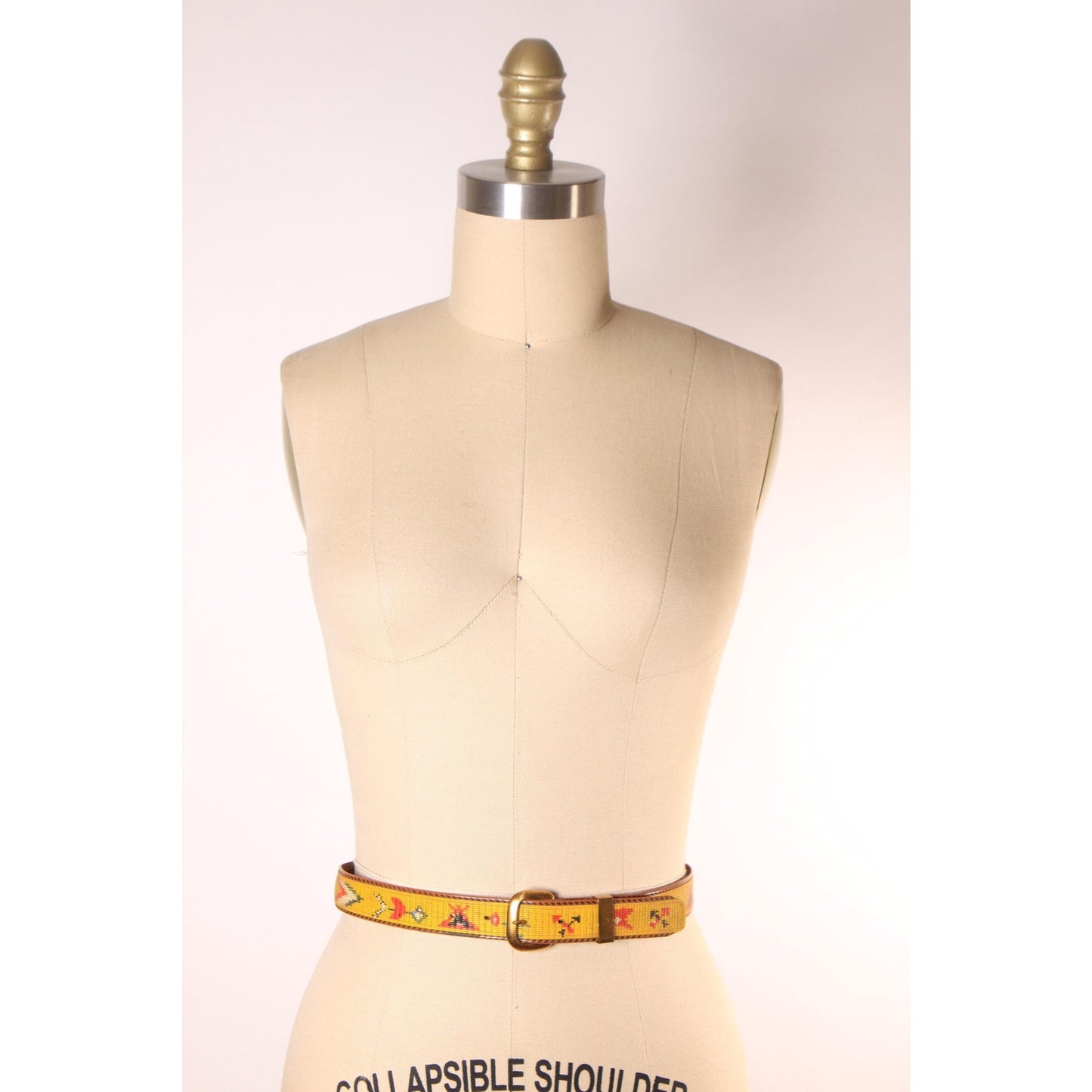 1950s Novelty Plastic Native American Western Novelty Design Belt
