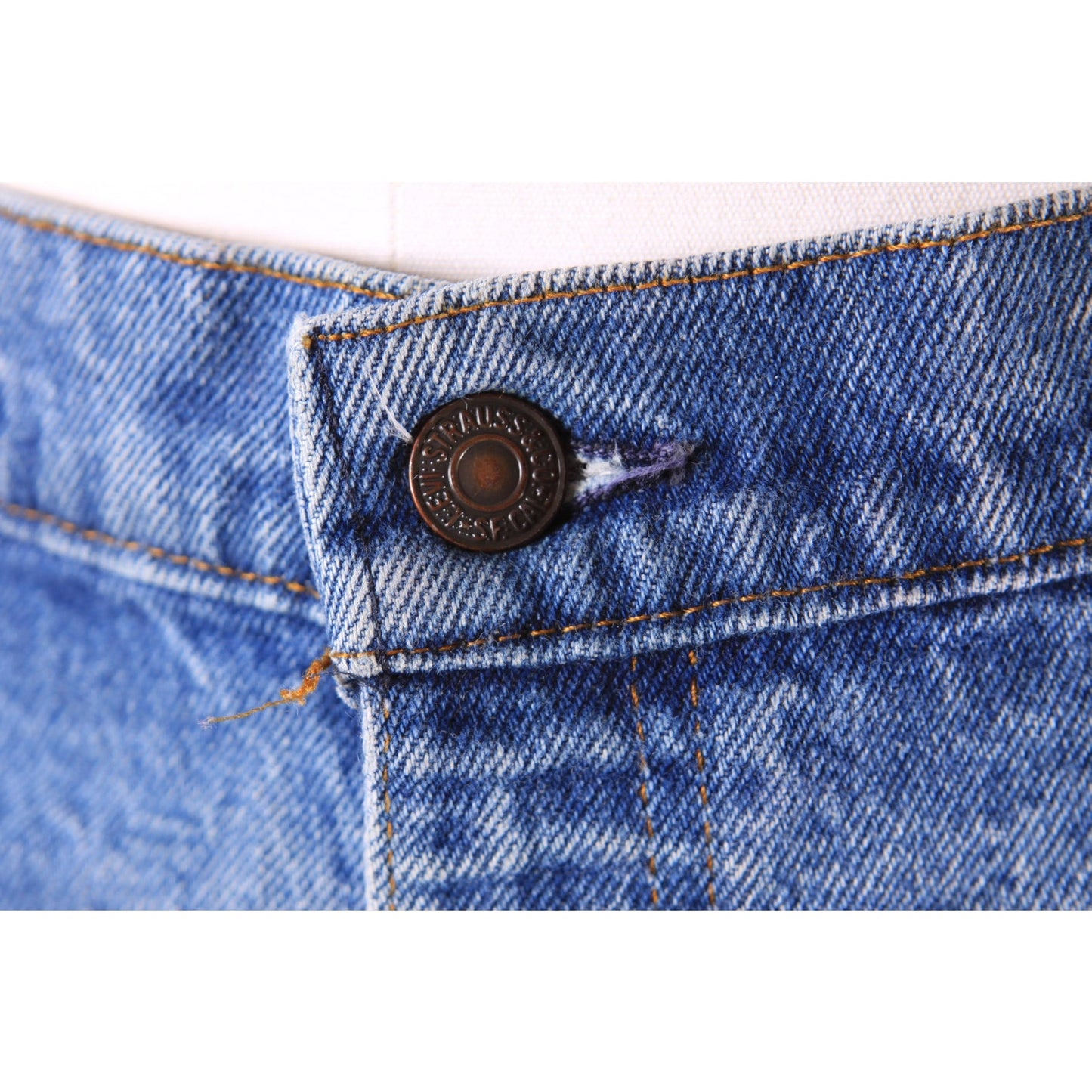 1970s 1980s Blue Denim Orange Tab Mens 517 Jeans by Levi's - 42x32