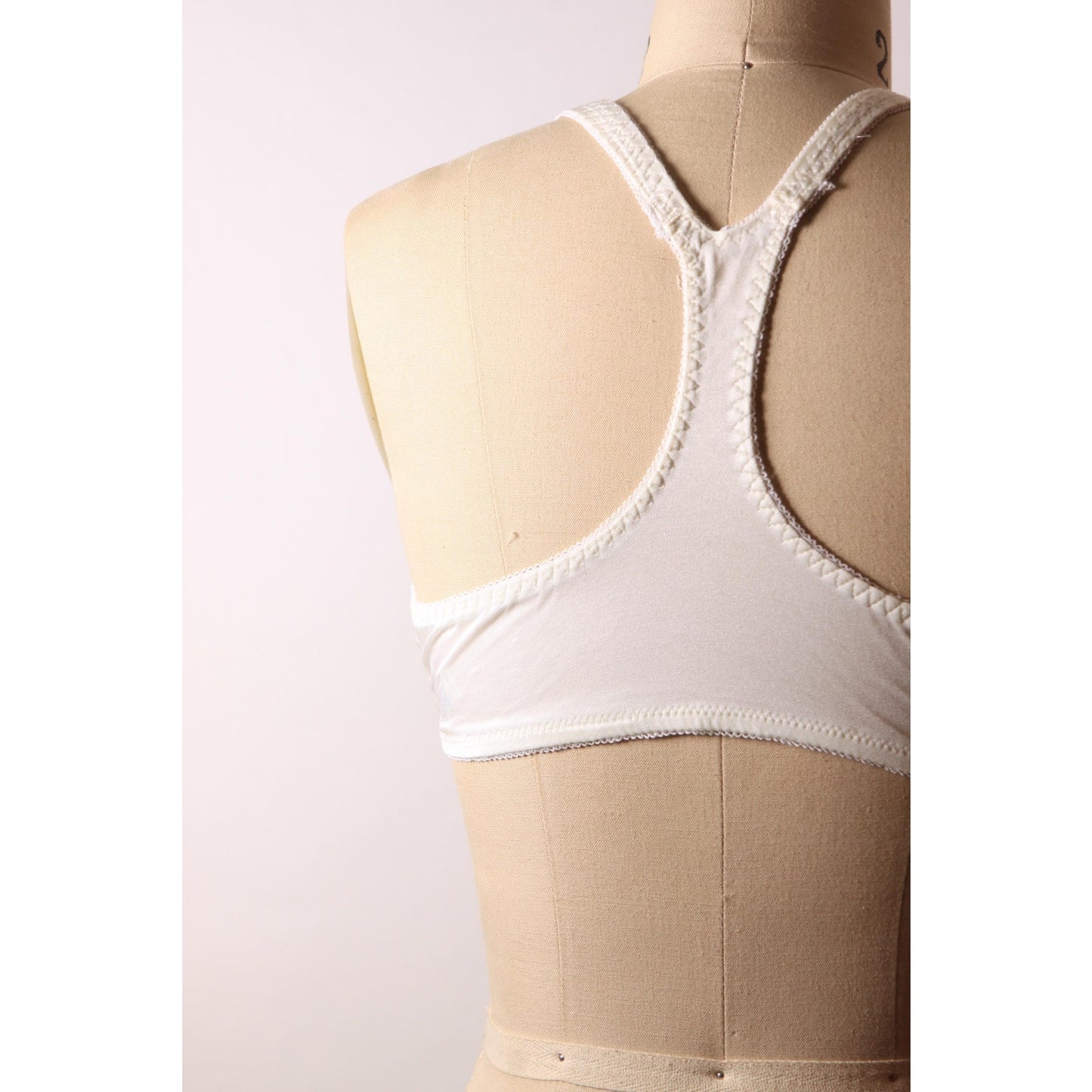 1980s White Halter Top Front Hook Closure Bra by Bestform-38B 38C 38D