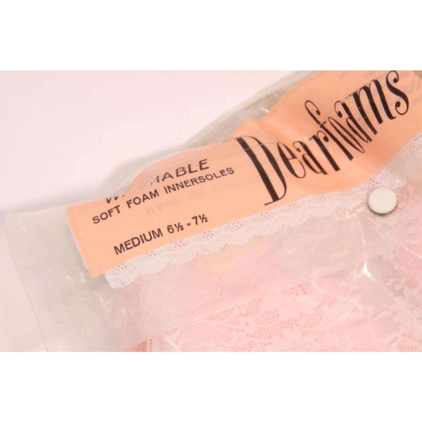 Deadstock 1950s 1960s Pink Fuzzy Faux Fur Slippers by Dearfoams-Size 6 1/2-7 1/2