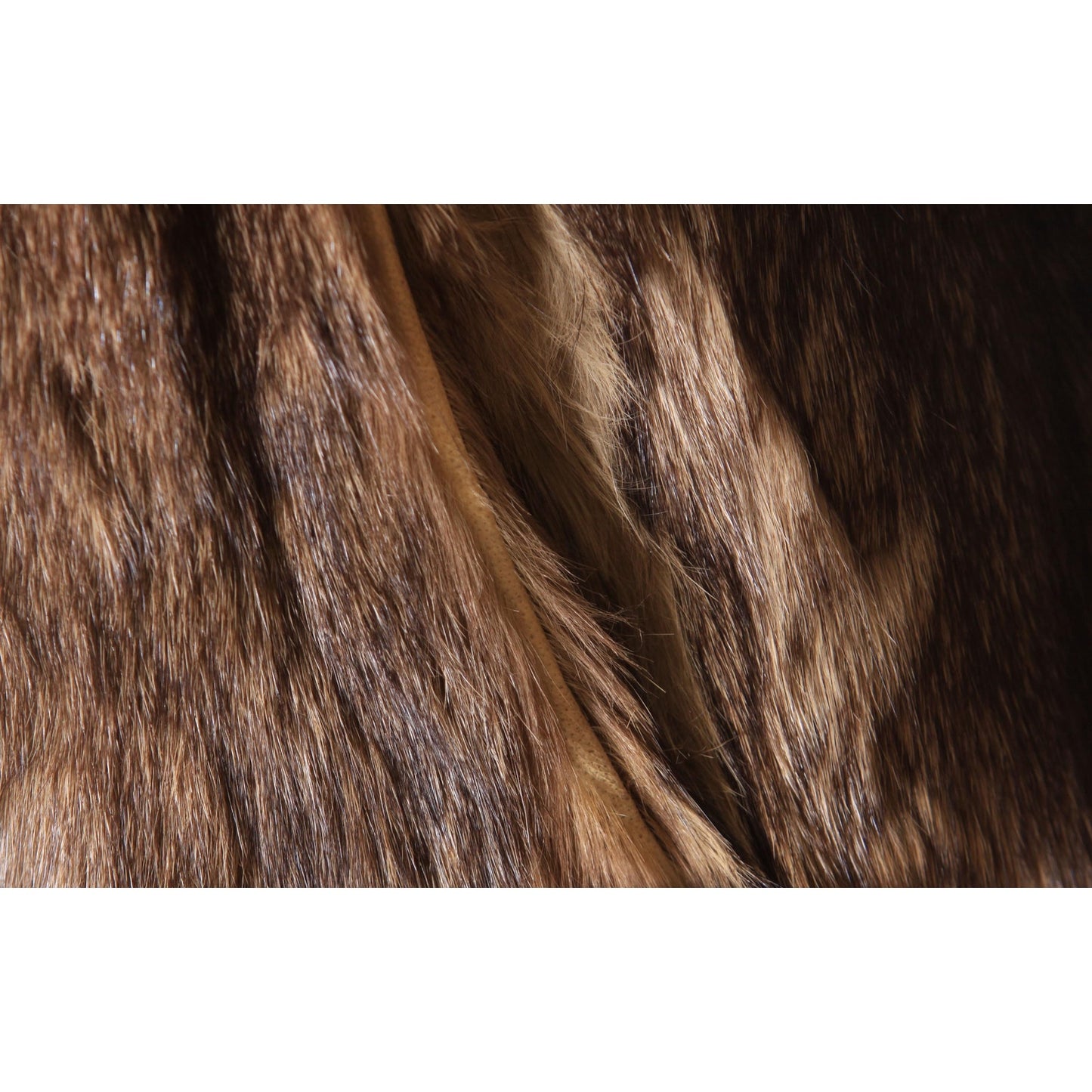 1970s Raccoon Fur Long Sleeve Quilted Lining Princess Coat
