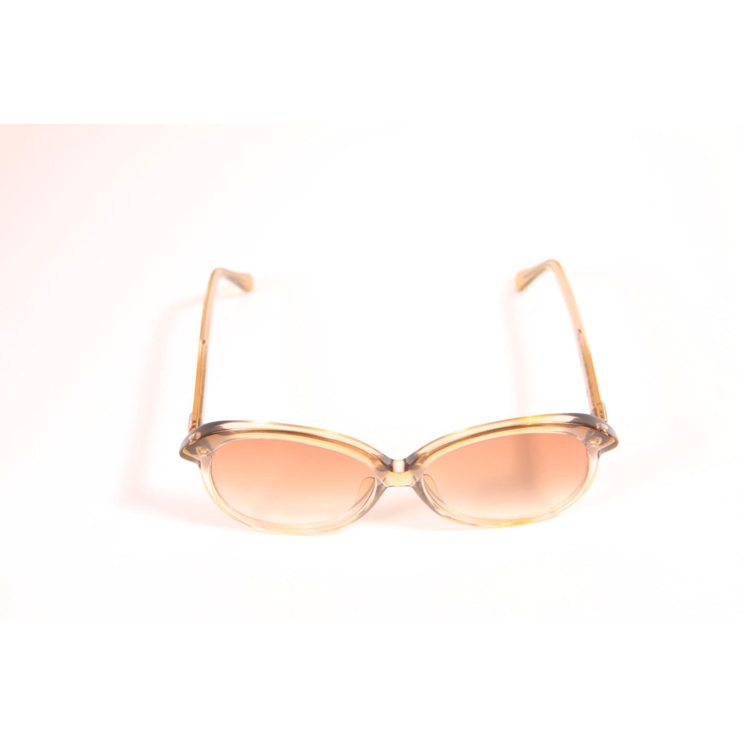1970s Clear Brown Ombre Fade Tint Lenses Oversized Sunglasses by Da Vinci