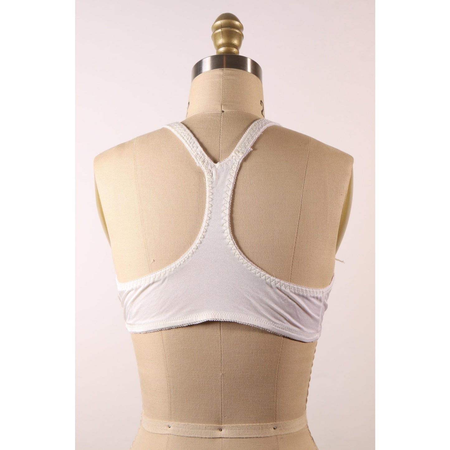 1980s White Halter Top Front Hook Closure Bra by Bestform-38B 38C 38D