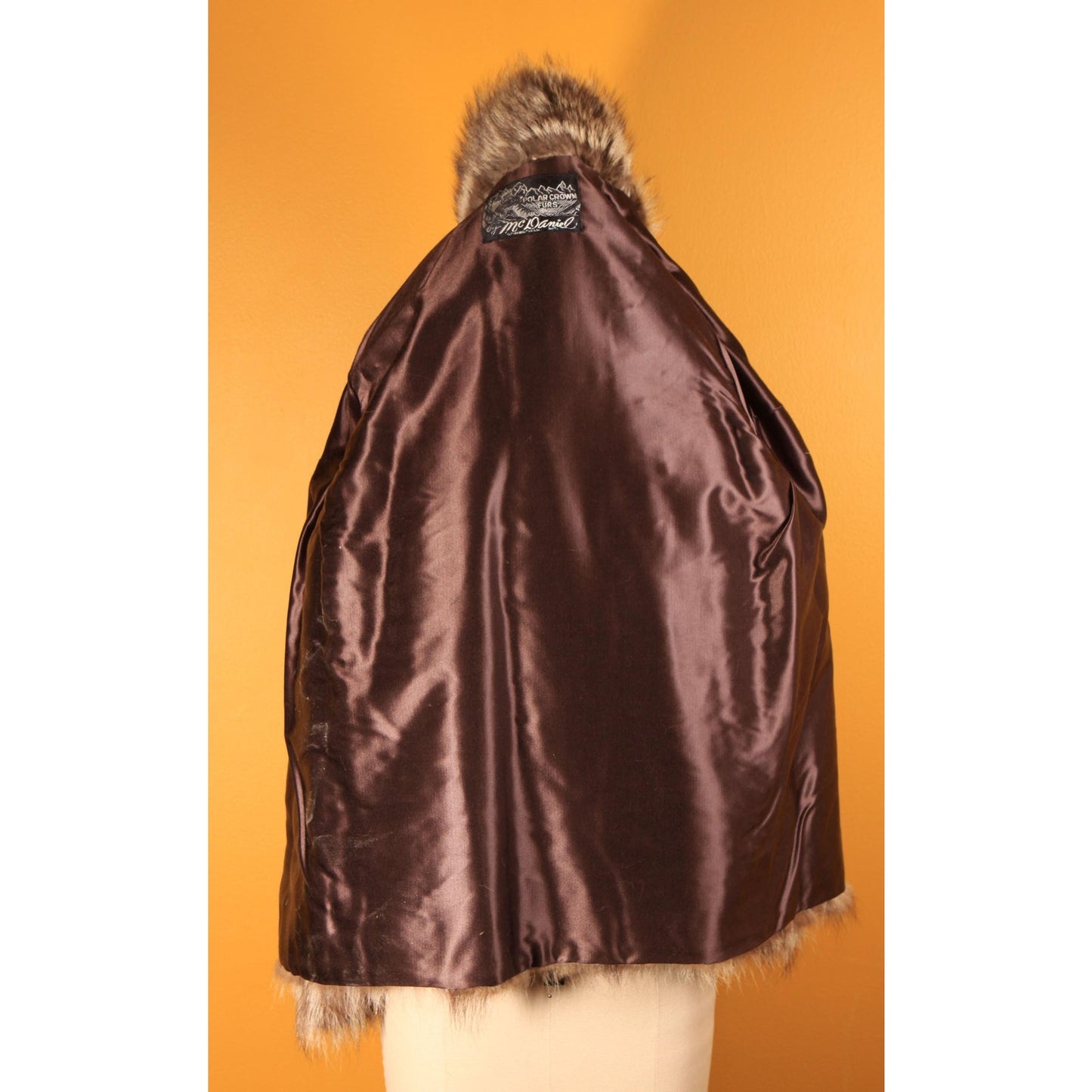 1950s Brown and Gray Long Sleeve Raccoon Fur Coat by Polar Crown Furs by McDaniel's -L