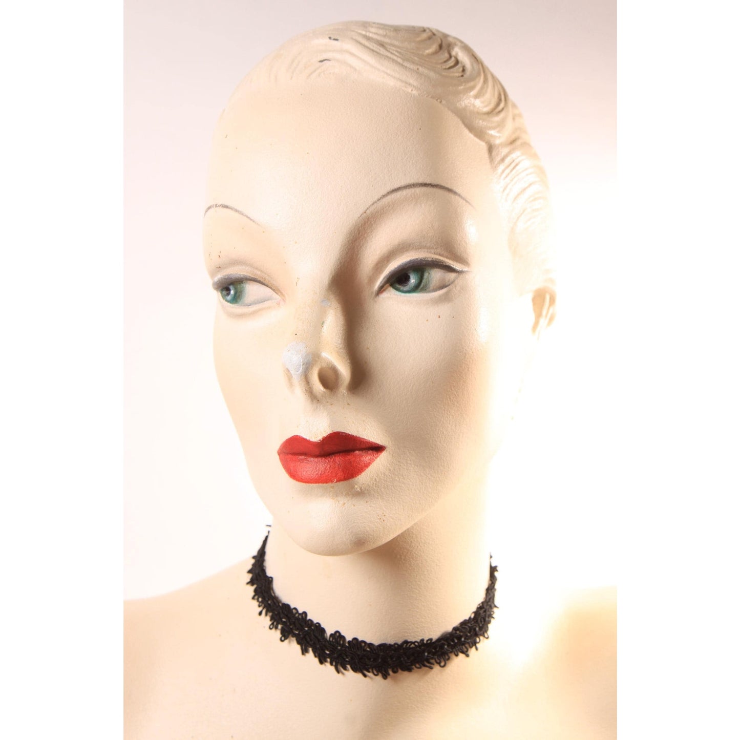1970s Black Lace Gothic Choker Necklace