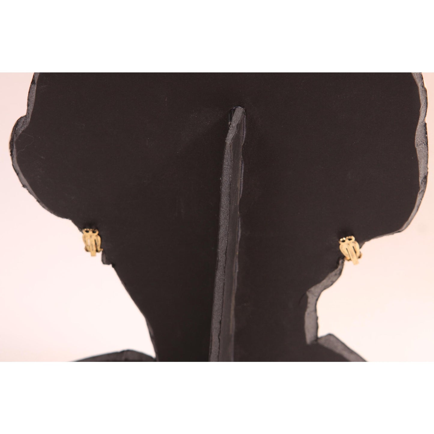 1960s Orange Plastic Beaded and Gold Tone Clip On Earrings