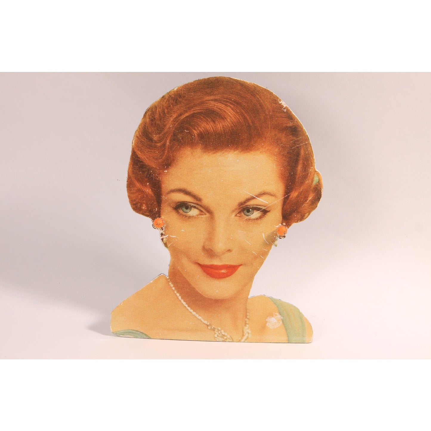 1960s Orange Plastic Beaded and Gold Tone Clip On Earrings