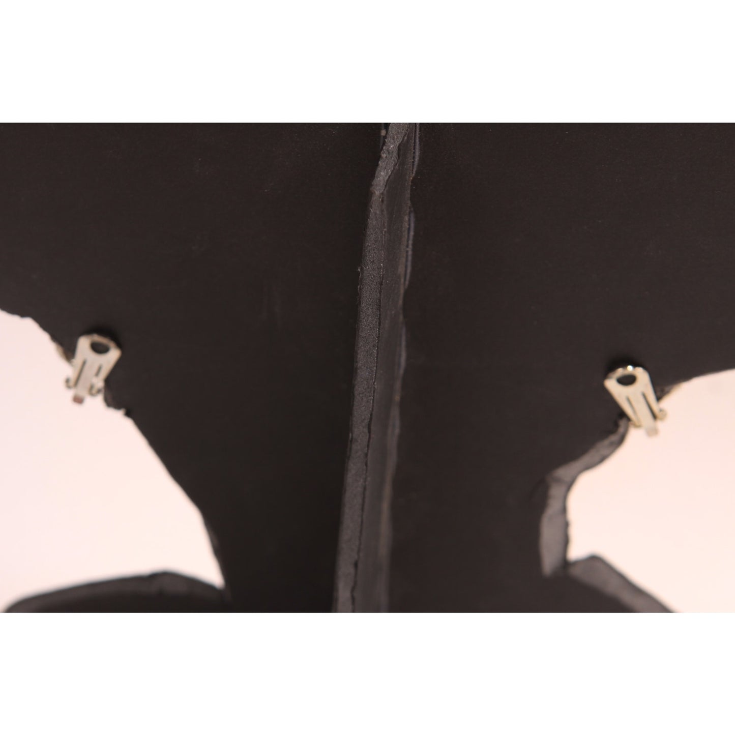 1960s Gold Tone Metal and White Plastic Circle Clip On Earrings
