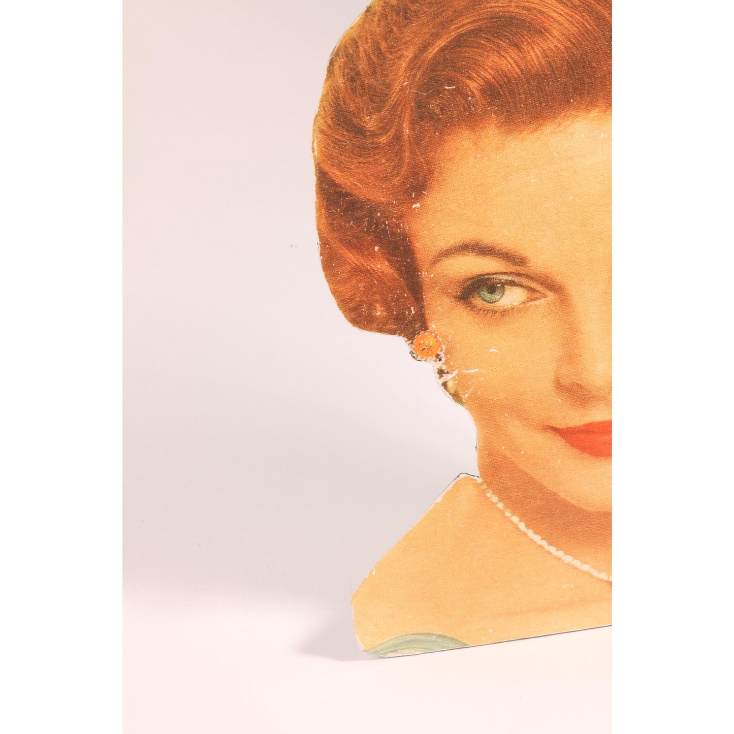 1960s Orange Plastic Beaded and Gold Tone Clip On Earrings