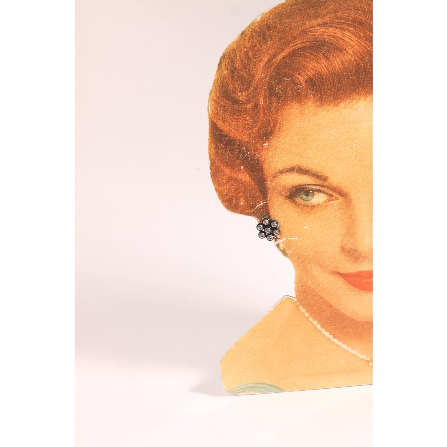 1950s Black Plastic and Rhinestone Cluster Screw Back Earrings