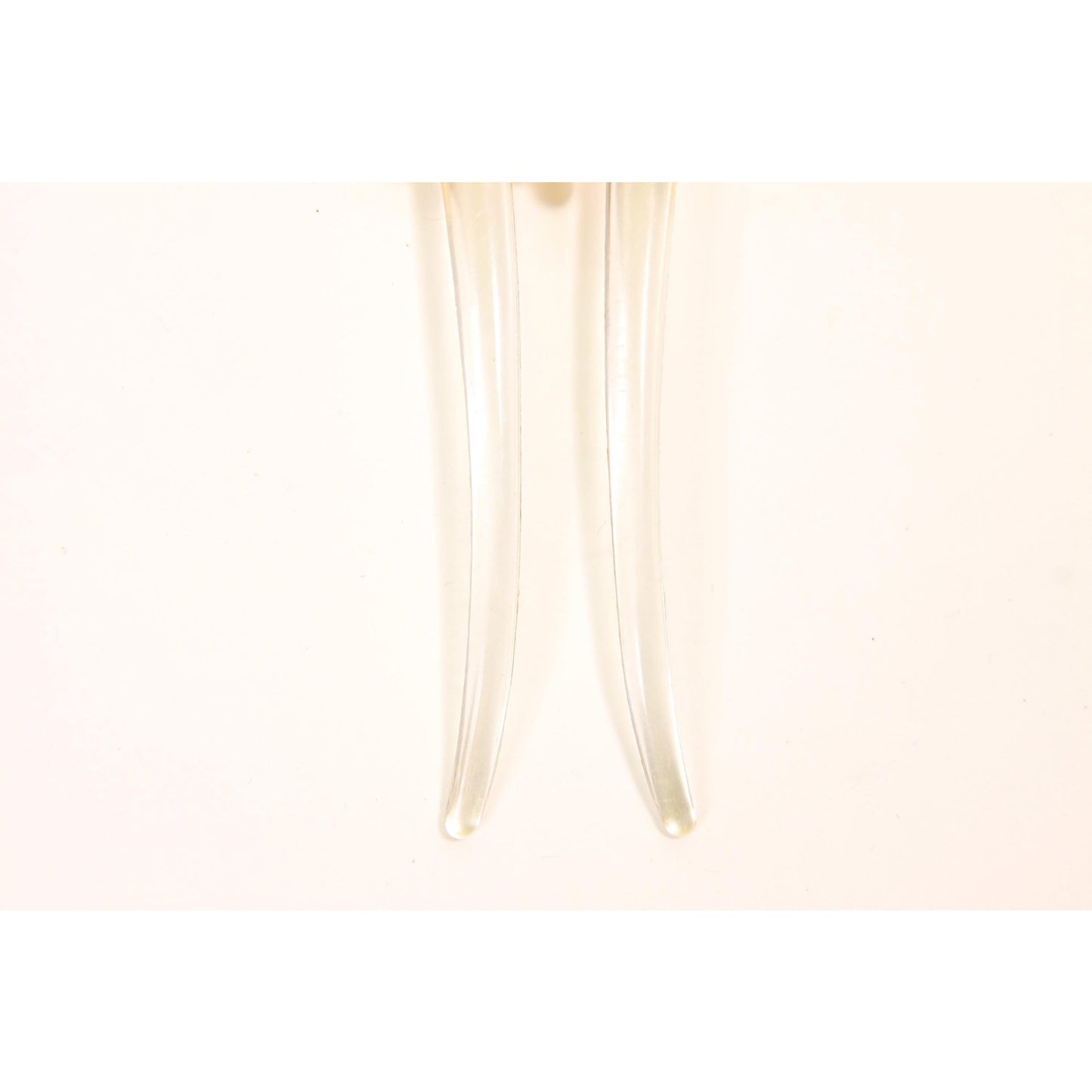 1940s 1950s Cream Rhinestone Floral Circle Hair Comb Fork