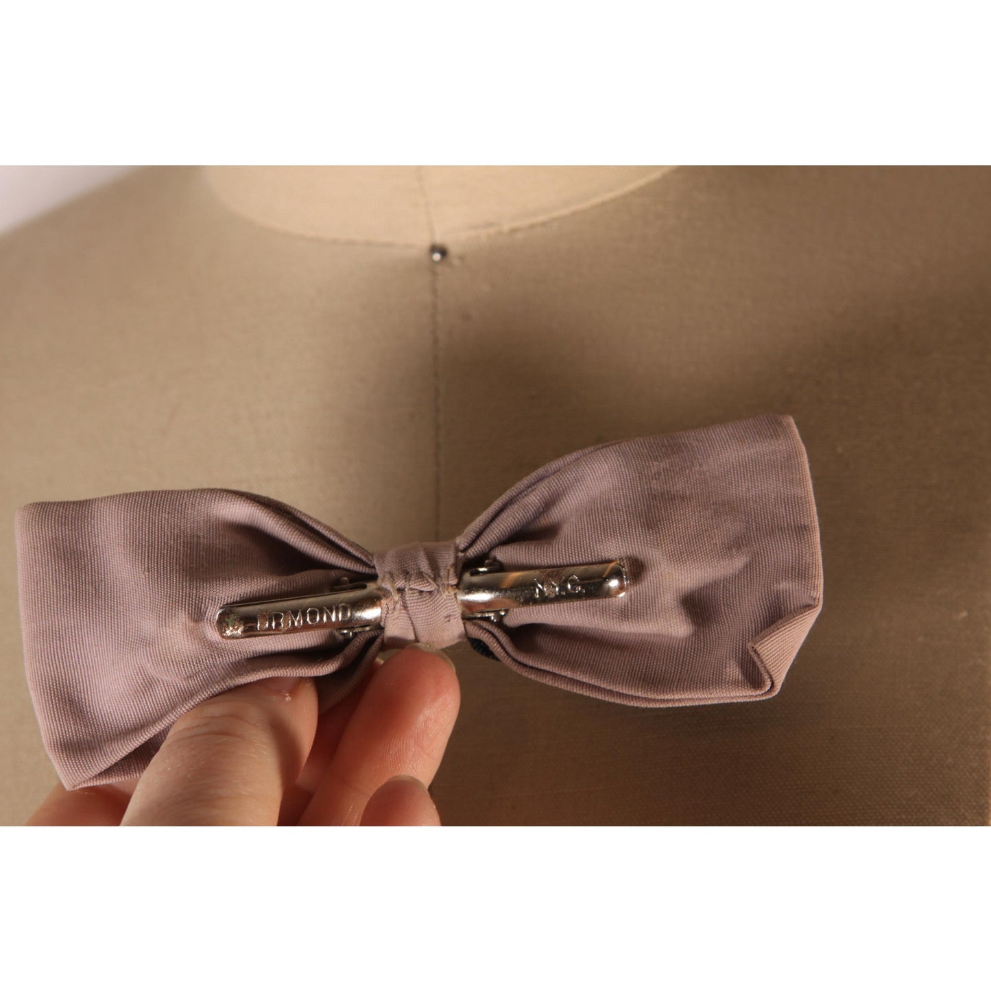 1950s Navy Blue and Pink Hawaiian Palm Tree Tie Bowtie