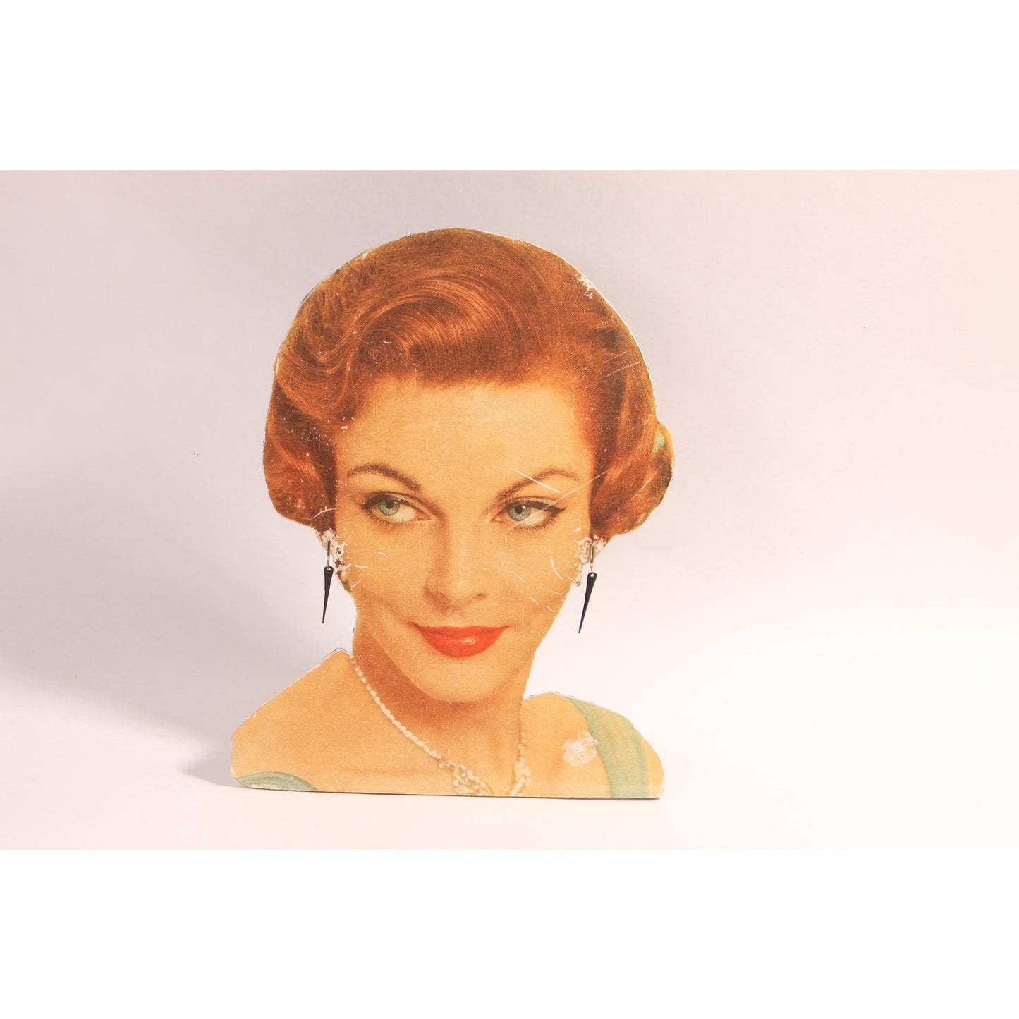 1950s 1960s Black Mod Tapered Dangling Screw Back Earrings