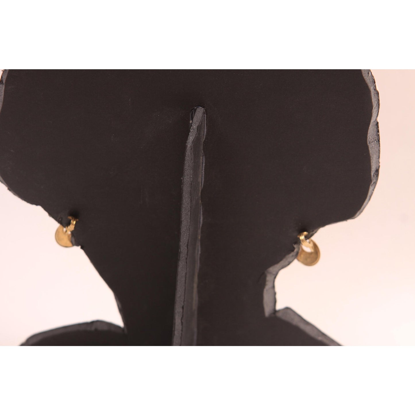 1950s Gold Tone Metal and Pink Plastic Half Moon Clip On Earrings
