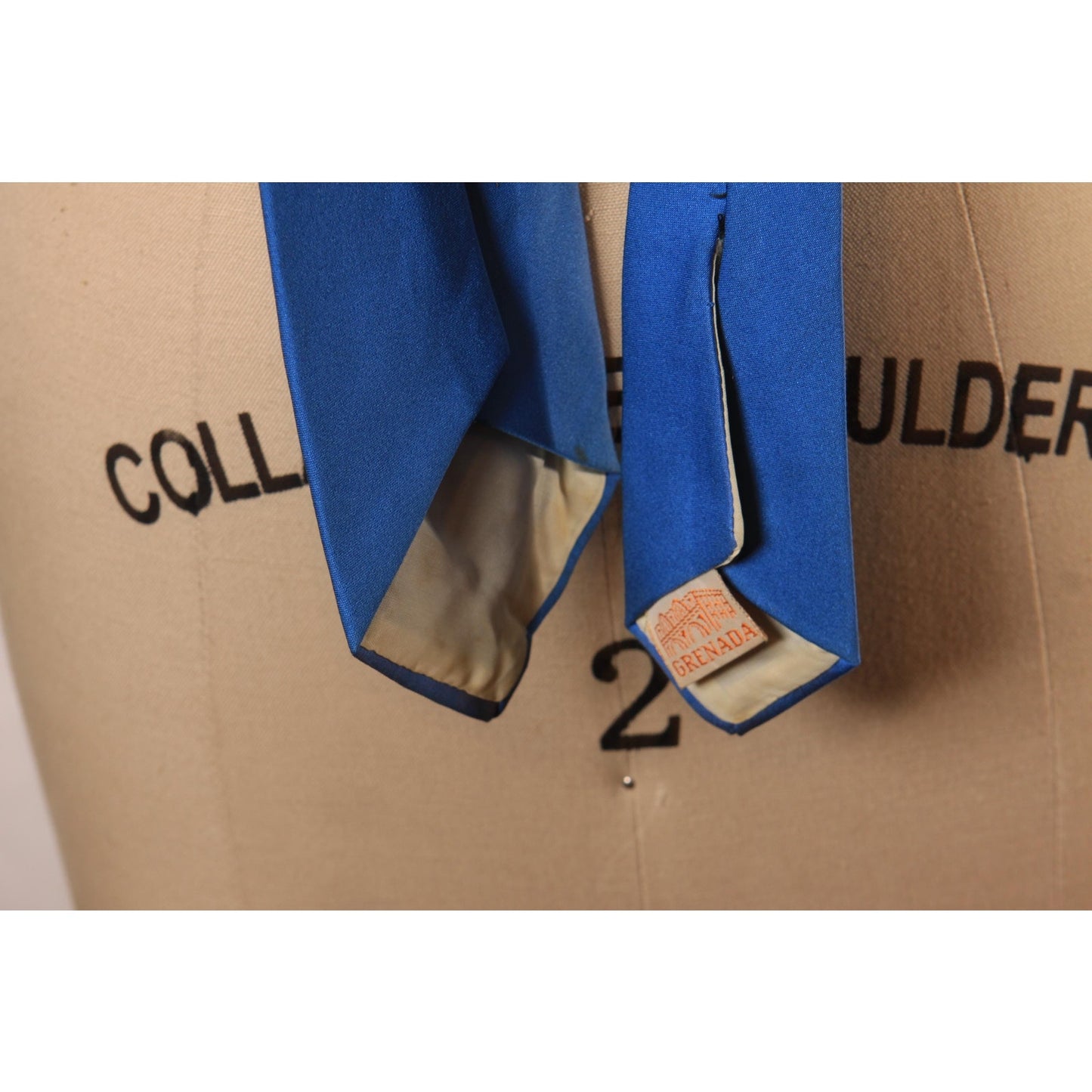 1960s Electric Blue Necktie Tie by Grenada