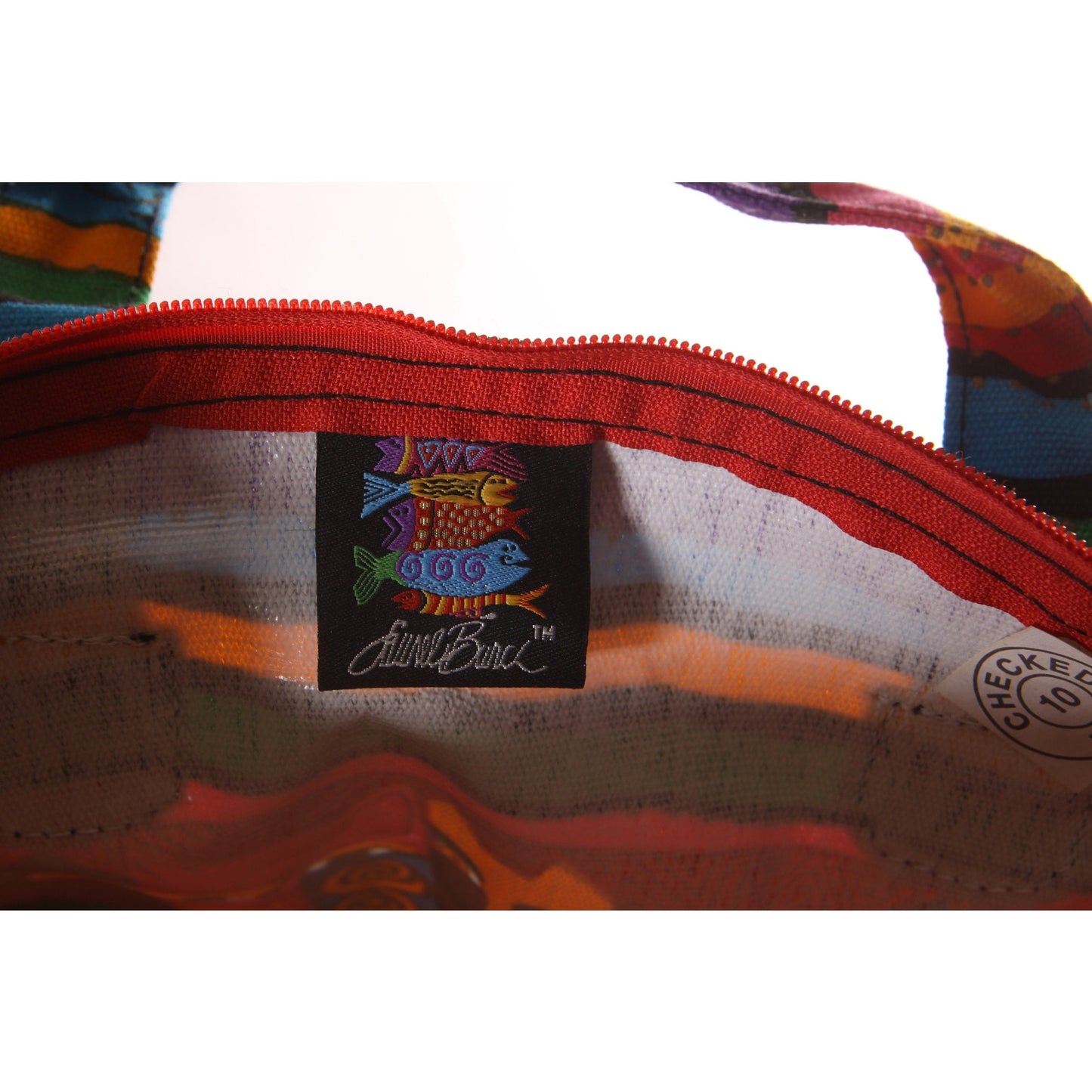 Deadstock 1980s Novelty Rainbow Multi-Colored Cat Print Top Handle Crossbody Shoulder Strap Purse by Laurel Burch