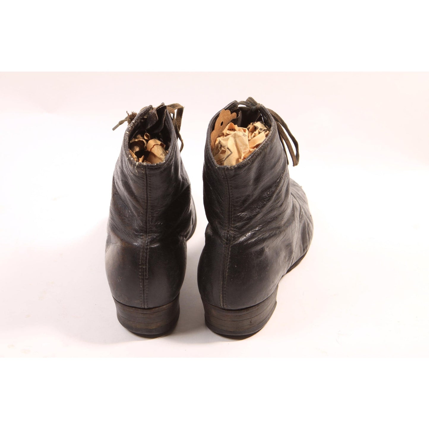 Antique Late 1800s Early 1900s Victorian Lace Up Black Boots