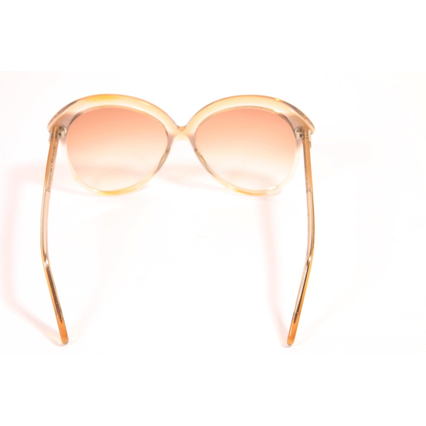 1970s Clear Brown Ombre Fade Tint Lenses Oversized Sunglasses by Da Vinci