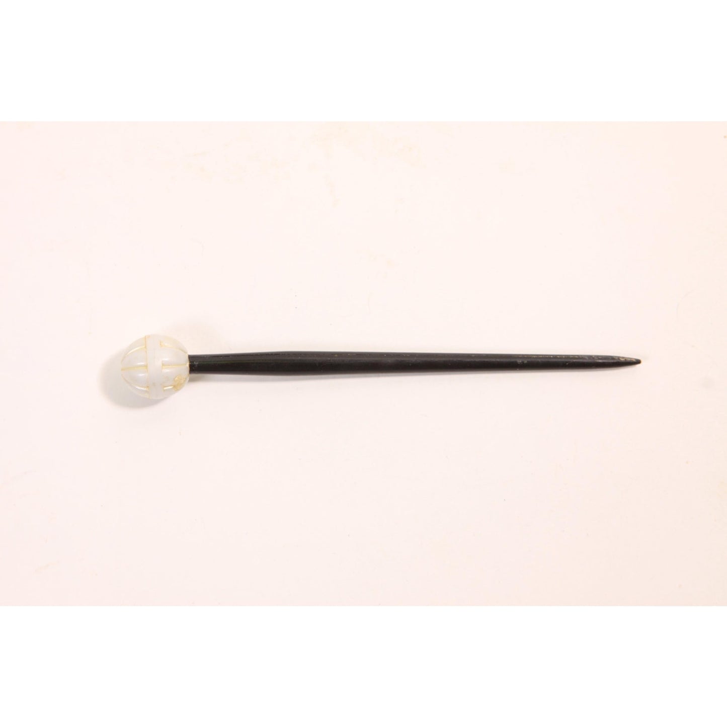 1940s 1950s Black and White Plastic Stick Hair Pin