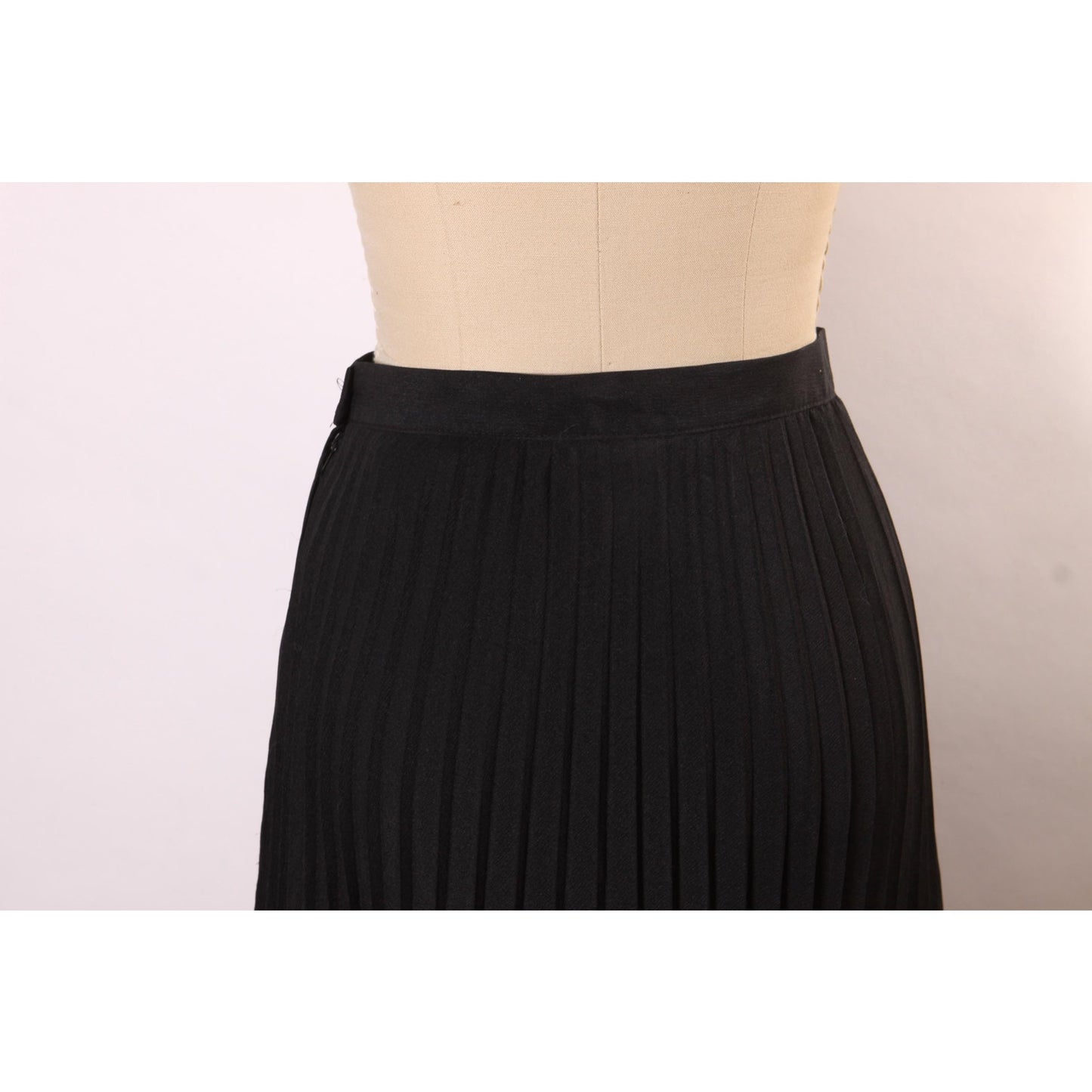 1970s Black Full Length Pleated Skirt by Koret -S