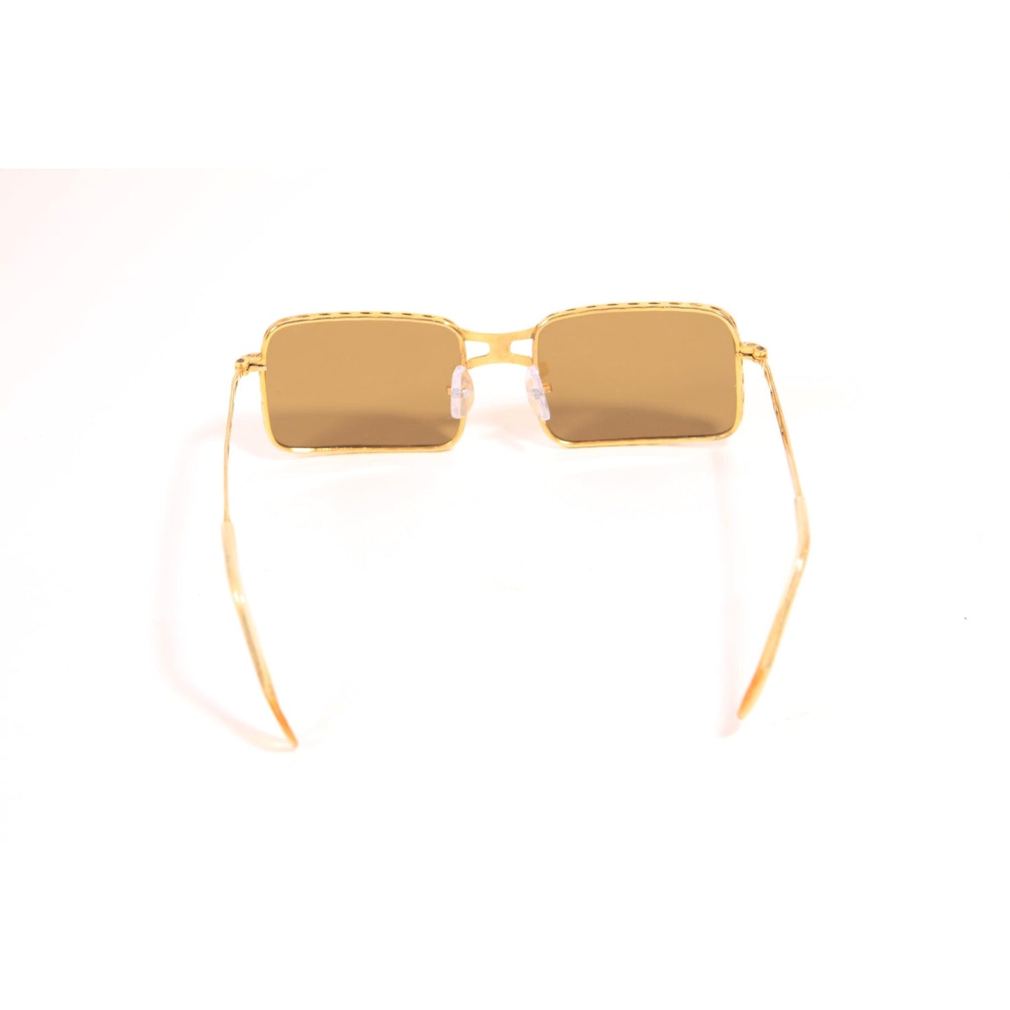 1970s Gold Metal Frame and Brown Tint Lenses Sunglasses