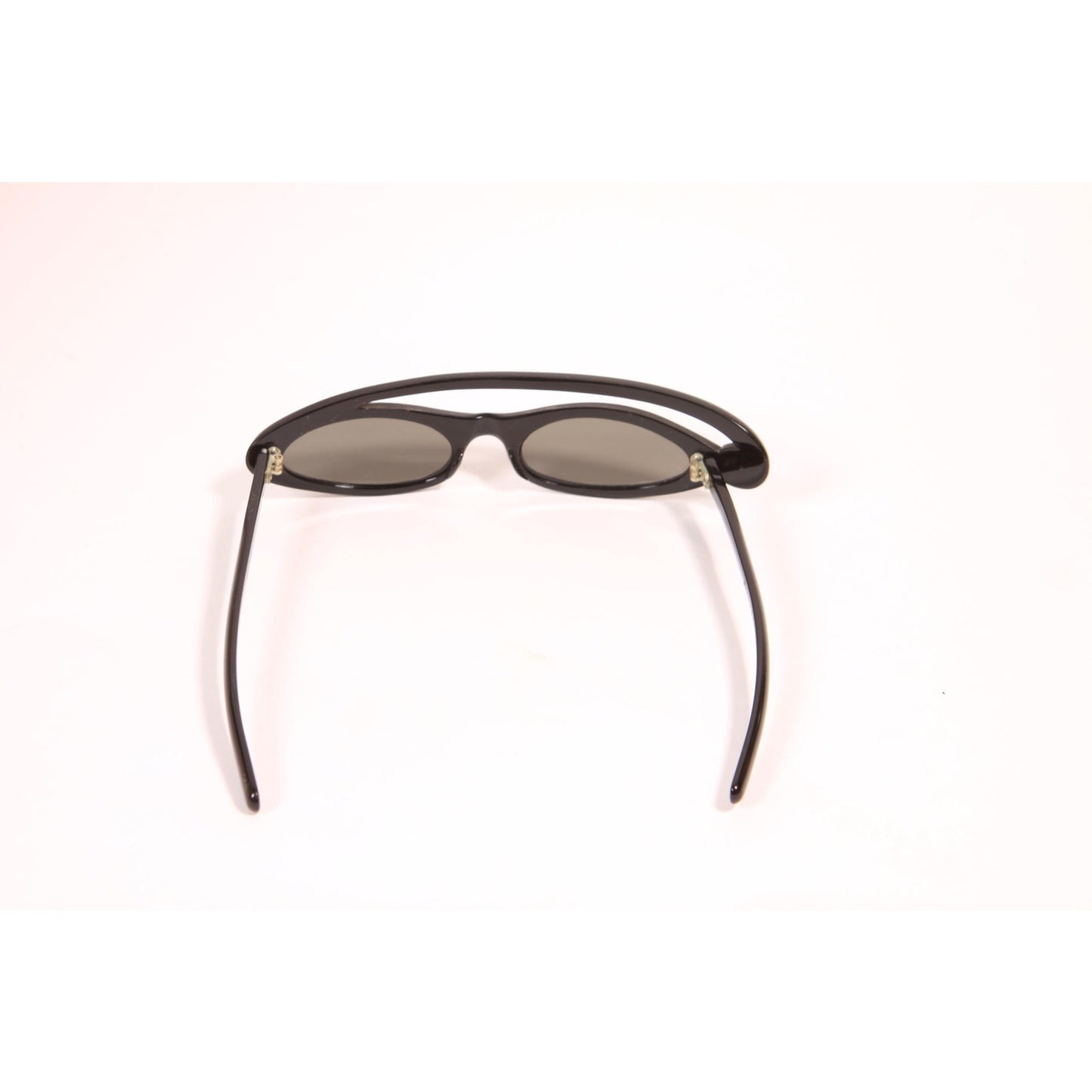 1950s Black and Silver Rhinestone Novelty Swirl Star France Cat Eye Sunglasses