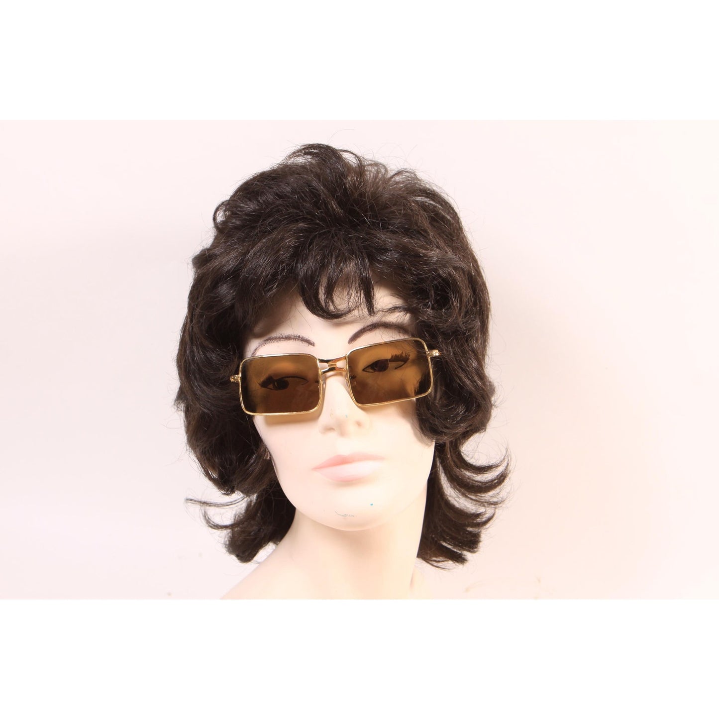 1970s Gold Metal Frame and Brown Tint Lenses Sunglasses