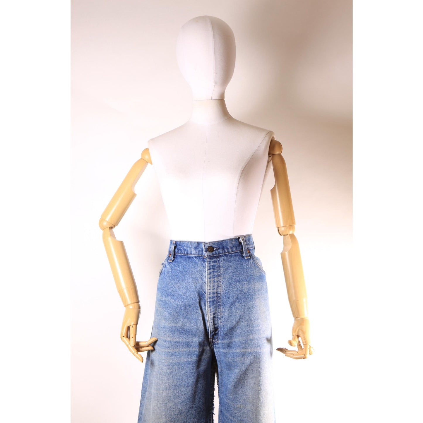 1970s 1980s Blue Denim Orange Tab Mens 517 Jeans by Levi's - 42x32