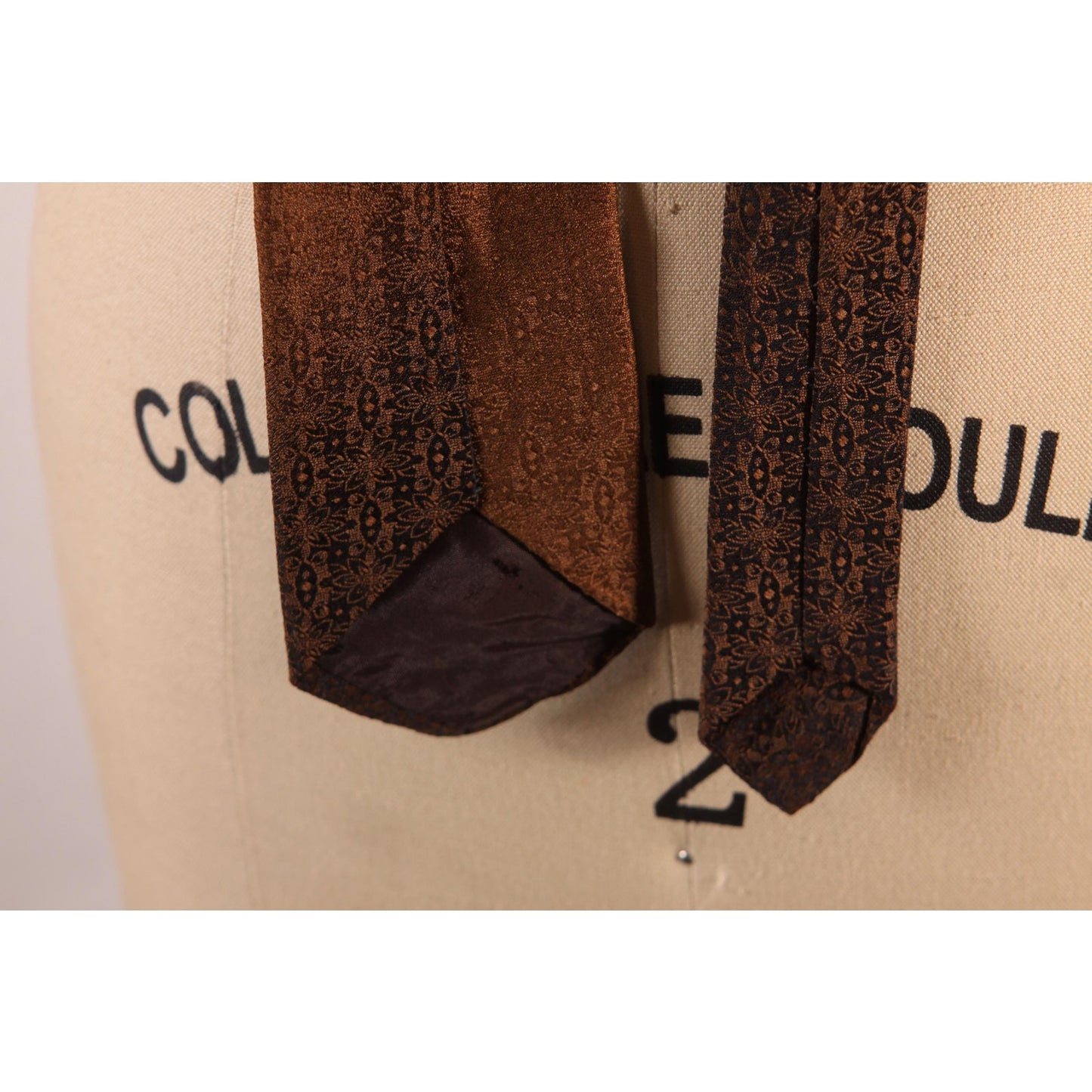 1950s Black and Brown Ombre Fade Necktie Tie by Webley