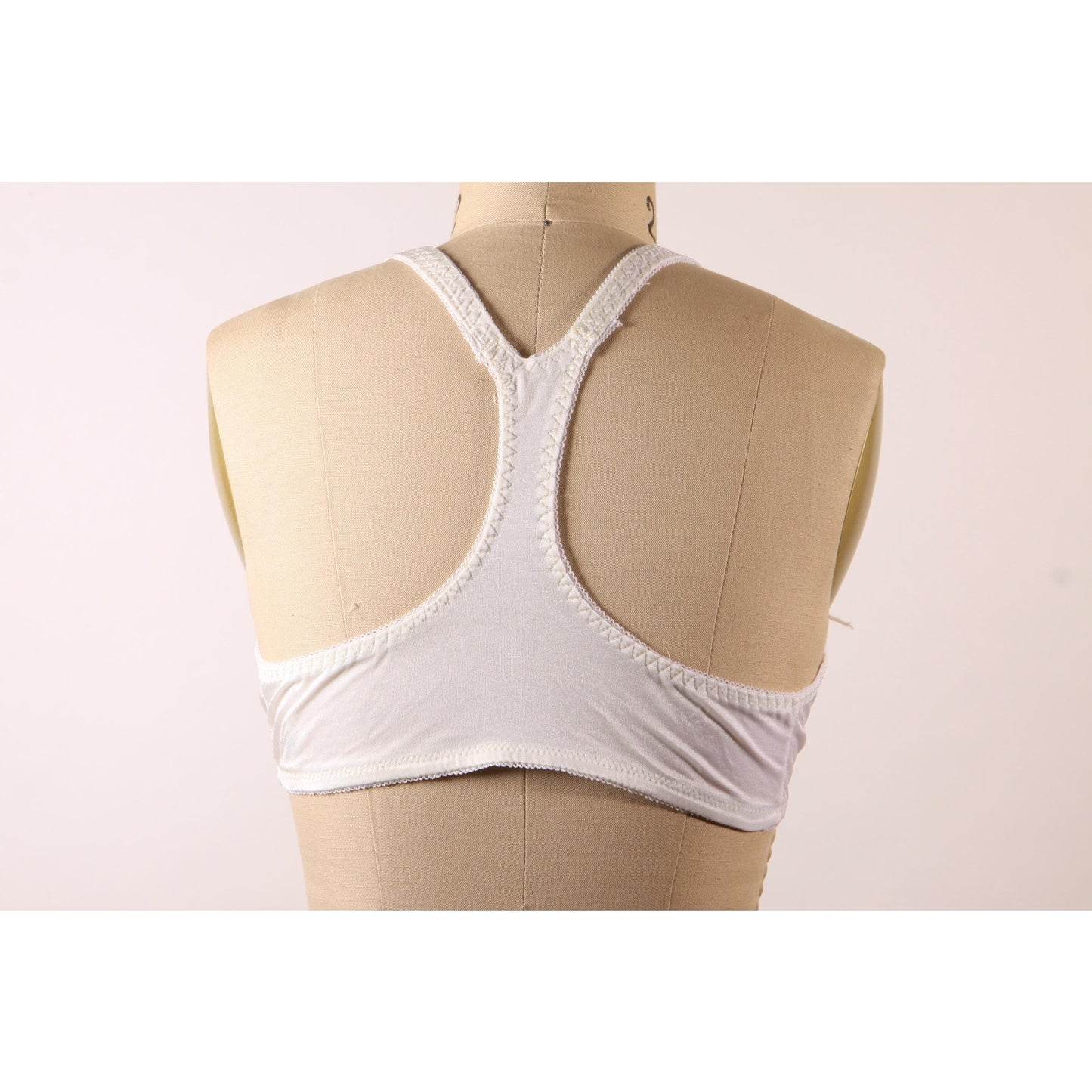 1980s White Halter Top Front Hook Closure Bra by Bestform-38B 38C 38D