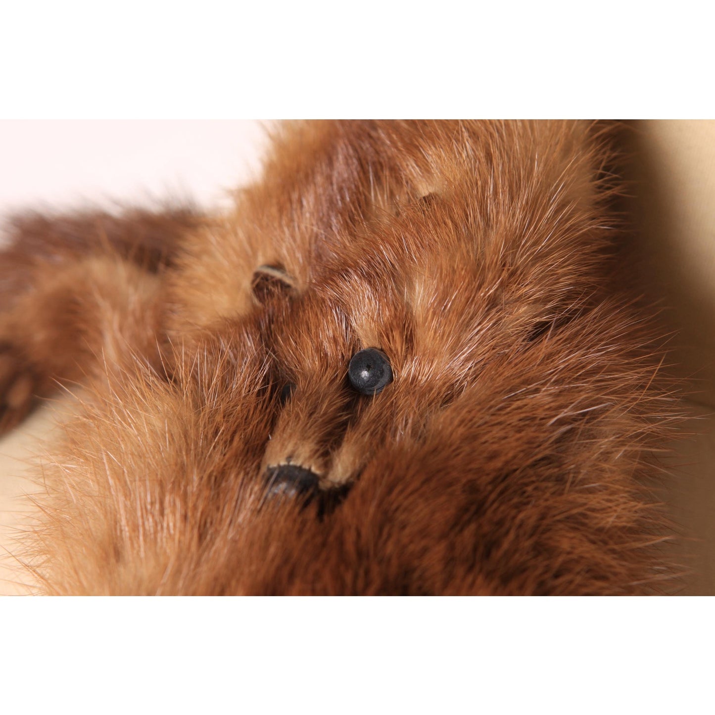 1950s Brown Mink Fur Three Piece Pelt Wrap