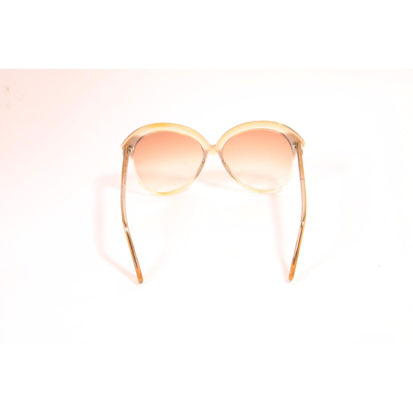 1970s Clear Brown Ombre Fade Tint Lenses Oversized Sunglasses by Da Vinci