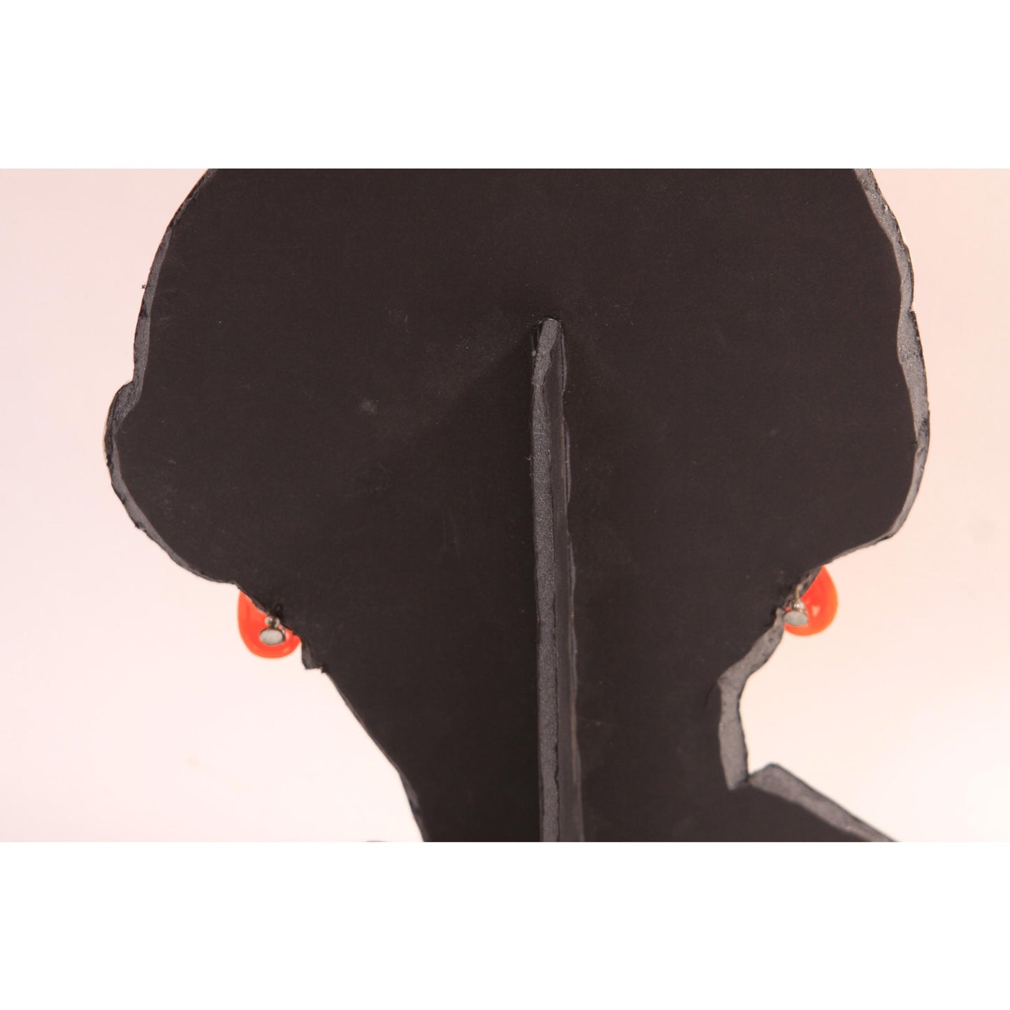 1960s Orange Plastic Tear Drop Screw Back Earrings