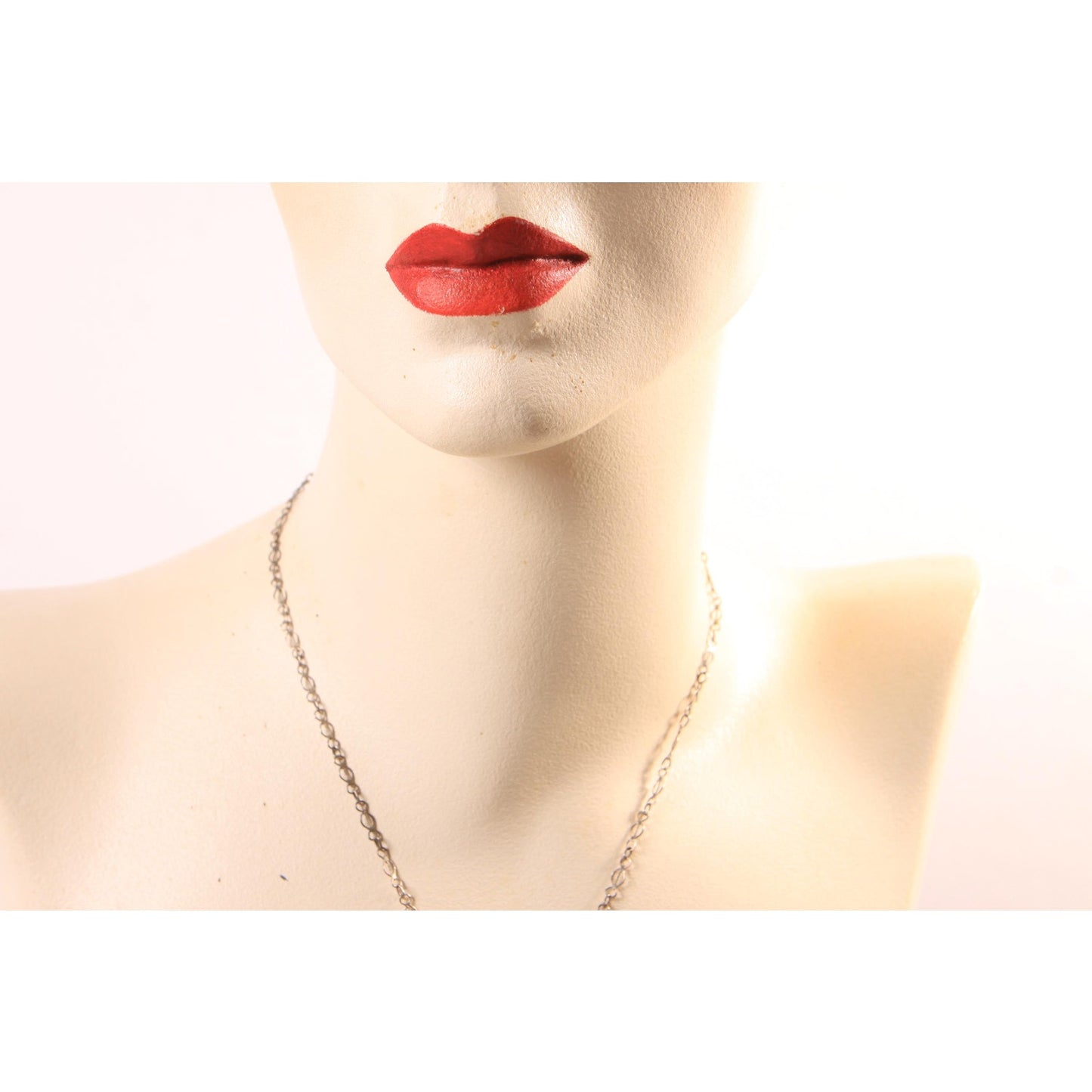 1950s Silver Tone Metal Filigree Indonesian Pendant Necklace