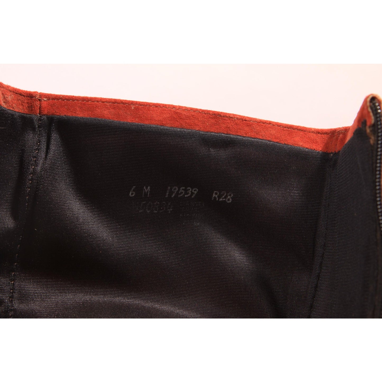 1970s Red Suede Leather Knee High Zip Up Boots - 6M